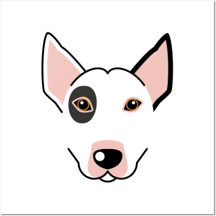 Bull Terrier dog face Posters and Art